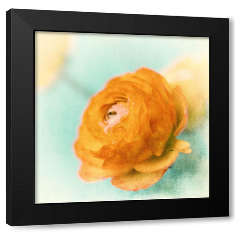 Orange Black Modern Wood Framed Art Print by Stalus, Judy