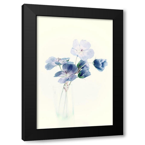 Blue Black Modern Wood Framed Art Print with Double Matting by Stalus, Judy