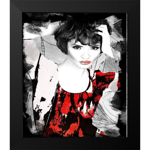 Red Dress II Black Modern Wood Framed Art Print by Smith, Karen