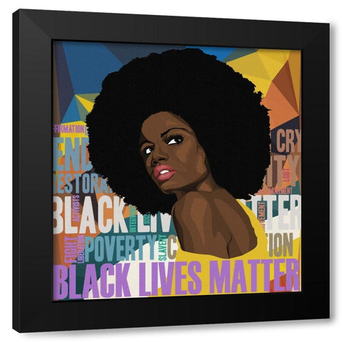 Affirmation Black Modern Wood Framed Art Print with Double Matting by Smith, Karen