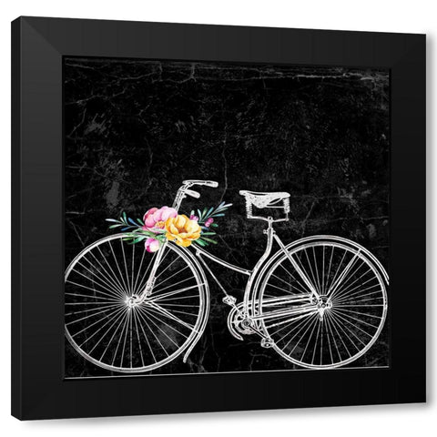 Floral Ride II Black Modern Wood Framed Art Print with Double Matting by Smith, Karen