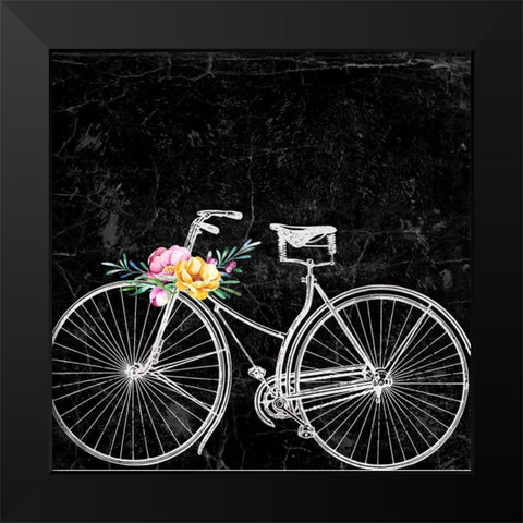 Floral Ride II Black Modern Wood Framed Art Print by Smith, Karen