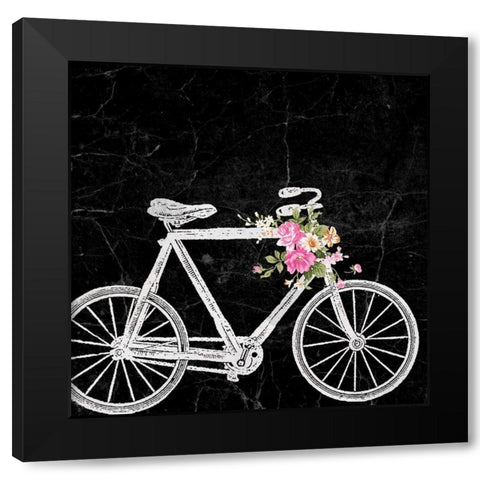 Floral Ride III Black Modern Wood Framed Art Print with Double Matting by Smith, Karen