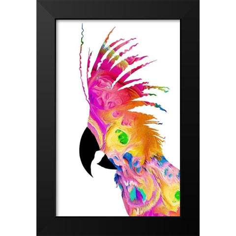 Painted Birdy Black Modern Wood Framed Art Print by Smith, Karen