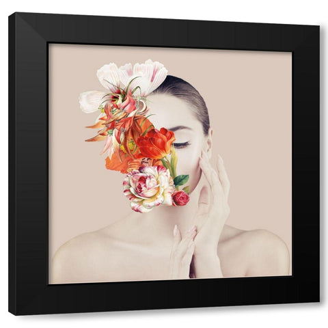 Flora I Black Modern Wood Framed Art Print by Smith, Karen