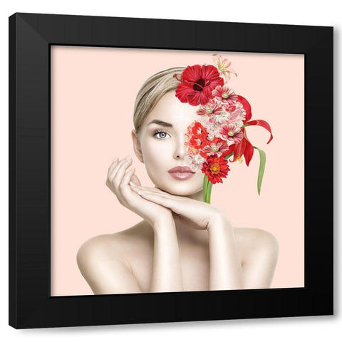 Flora II Black Modern Wood Framed Art Print by Smith, Karen