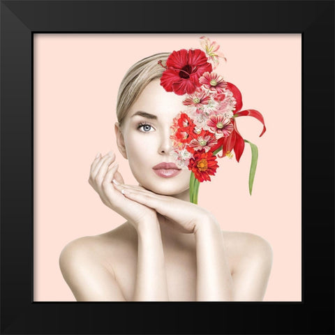 Flora II Black Modern Wood Framed Art Print by Smith, Karen