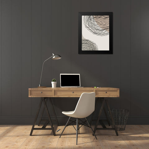 Swirlage I Black Modern Wood Framed Art Print by Smith, Karen