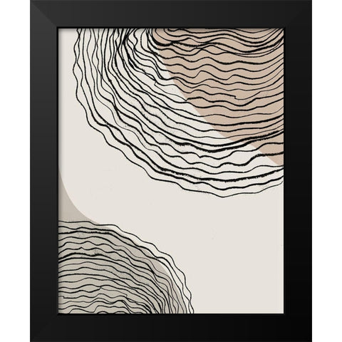 Swirlage I Black Modern Wood Framed Art Print by Smith, Karen