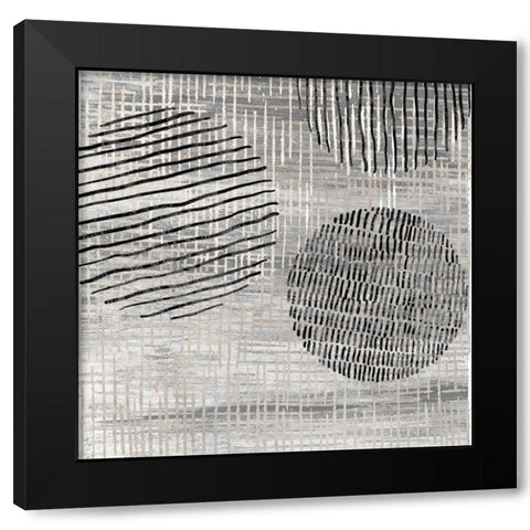 Line and Circle I Black Modern Wood Framed Art Print by Smith, Karen
