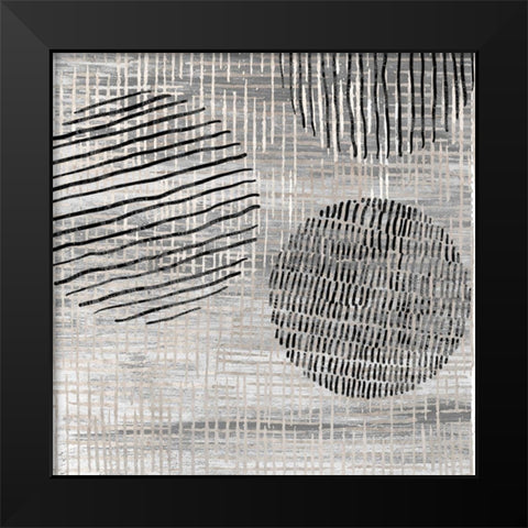 Line and Circle I Black Modern Wood Framed Art Print by Smith, Karen
