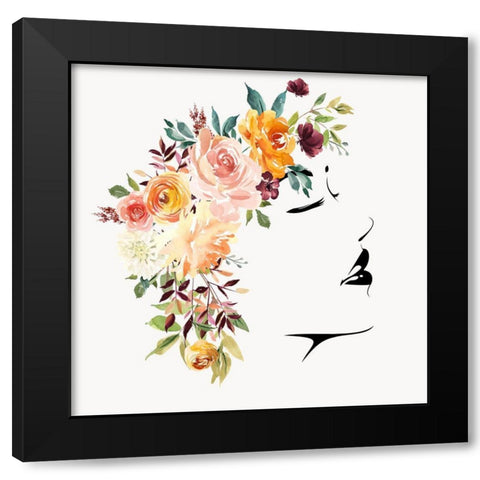 Bouquet Black Modern Wood Framed Art Print by Smith, Karen