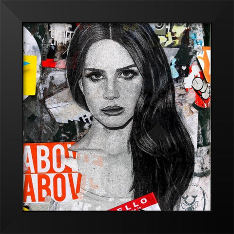 The Girl Black Modern Wood Framed Art Print by Smith, Karen