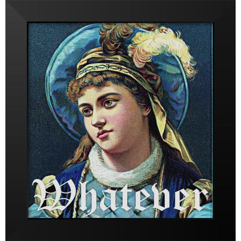 Whatever Black Modern Wood Framed Art Print by Smith, Karen