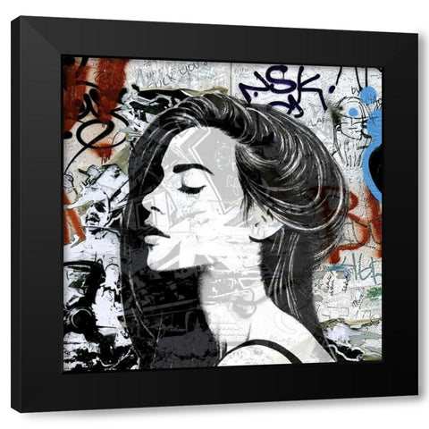 Woman in the Wall Black Modern Wood Framed Art Print by Smith, Karen