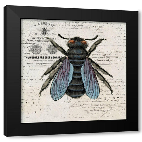 History Bee II Black Modern Wood Framed Art Print by Smith, Karen