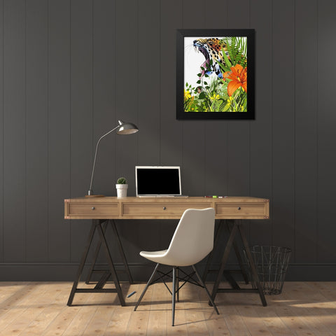 Jungle Moves II Black Modern Wood Framed Art Print by Smith, Karen