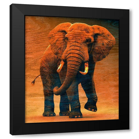 Sunset Savanna Black Modern Wood Framed Art Print by Surma And Guillen