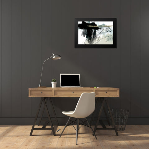 Citadel Black Modern Wood Framed Art Print by Naskrent, Delores