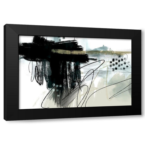 Citadel Black Modern Wood Framed Art Print with Double Matting by Naskrent, Delores