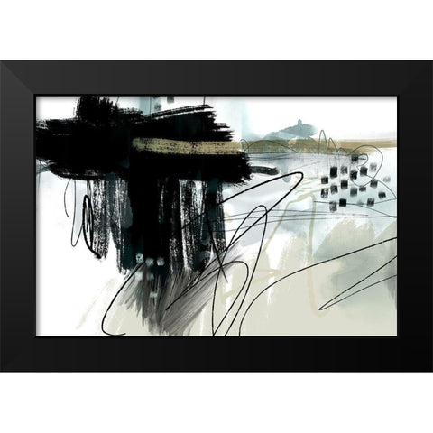 Citadel Black Modern Wood Framed Art Print by Naskrent, Delores
