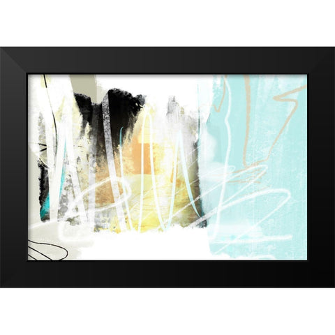 Bastion Black Modern Wood Framed Art Print by Naskrent, Delores