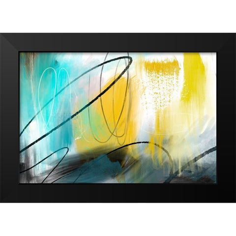 Sun Showers Black Modern Wood Framed Art Print by Naskrent, Delores