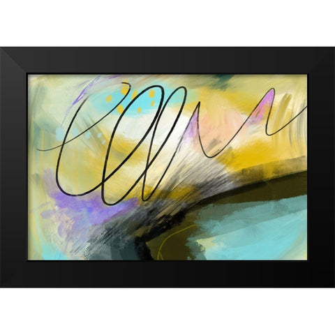 Mumble Black Modern Wood Framed Art Print by Naskrent, Delores