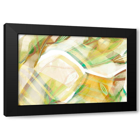 Broadleaf Black Modern Wood Framed Art Print by Naskrent, Delores