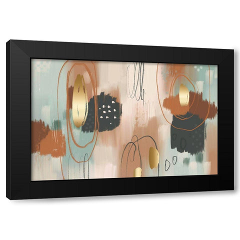 Baked Clay Black Modern Wood Framed Art Print with Double Matting by Naskrent, Delores