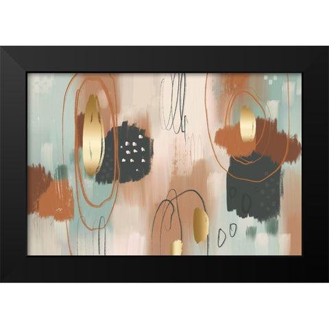 Baked Clay Black Modern Wood Framed Art Print by Naskrent, Delores