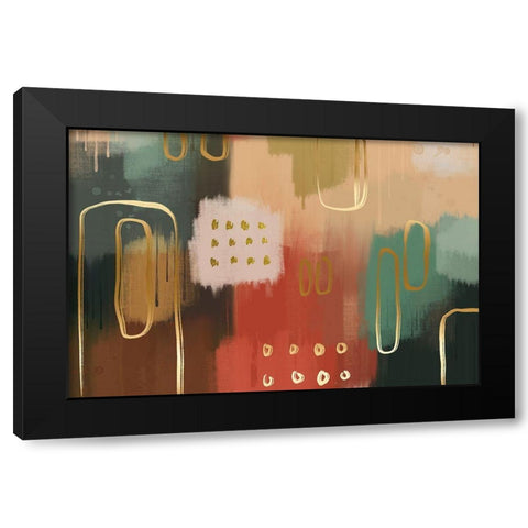 Earthenware Black Modern Wood Framed Art Print with Double Matting by Naskrent, Delores