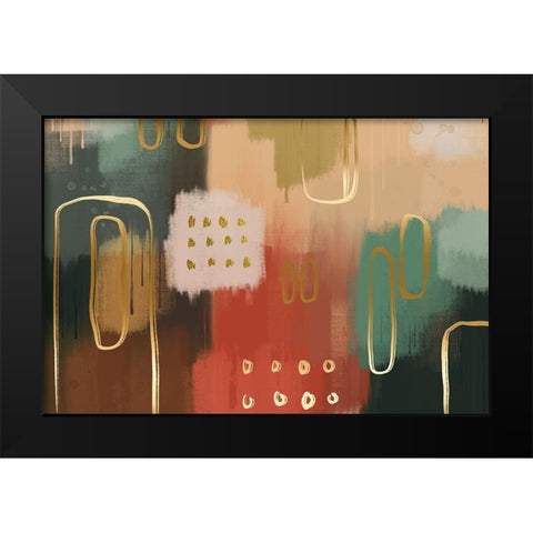 Earthenware Black Modern Wood Framed Art Print by Naskrent, Delores