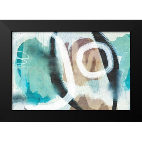 Downrush Black Modern Wood Framed Art Print by Naskrent, Delores