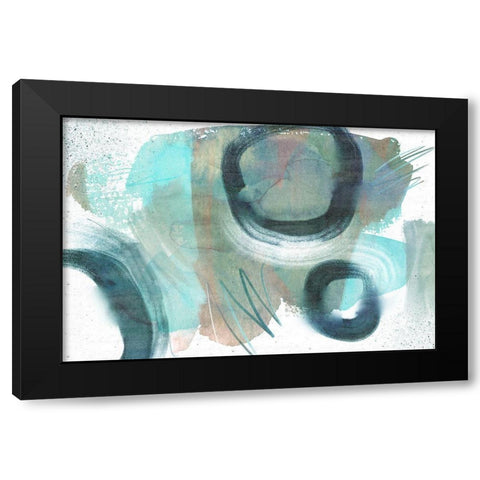 Hushed Tones Black Modern Wood Framed Art Print by Naskrent, Delores