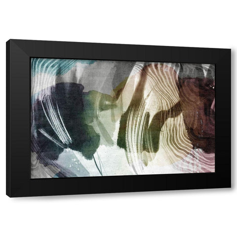 Blackout Black Modern Wood Framed Art Print by Naskrent, Delores