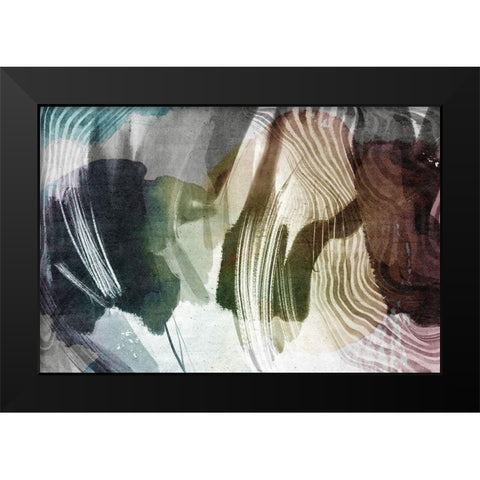 Blackout Black Modern Wood Framed Art Print by Naskrent, Delores