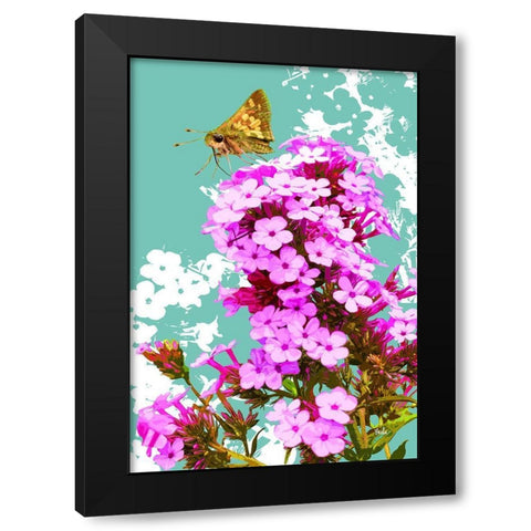 Skipper on Flox Black Modern Wood Framed Art Print with Double Matting by Evalia Designs