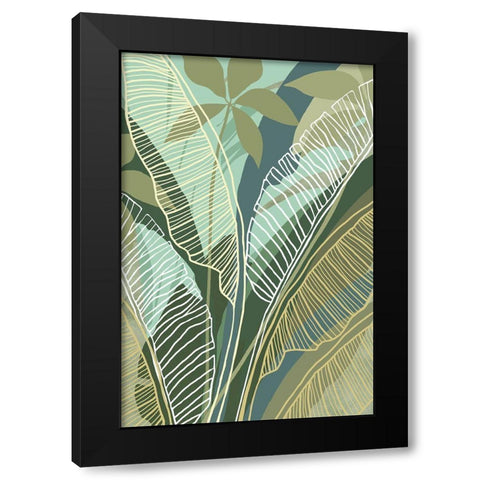 Tropical Botanical I Black Modern Wood Framed Art Print with Double Matting by Kouta, Flora