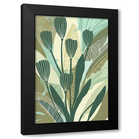 Tropical Botanical IV Black Modern Wood Framed Art Print by Kouta, Flora