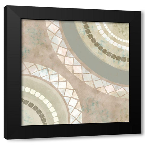 Amalfi Mosaic I Black Modern Wood Framed Art Print with Double Matting by Kouta, Flora