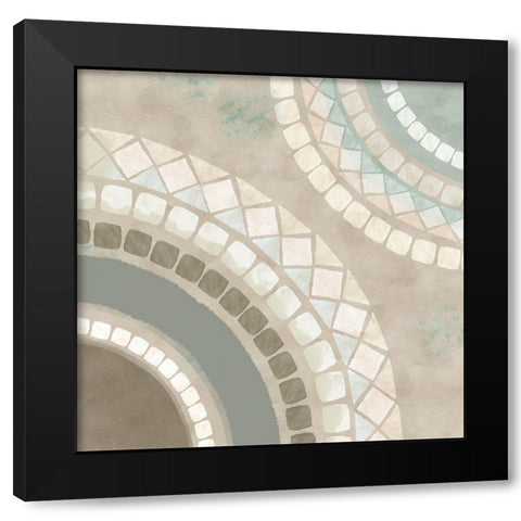 Amalfi Mosaic II Black Modern Wood Framed Art Print by Kouta, Flora