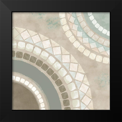 Amalfi Mosaic II Black Modern Wood Framed Art Print by Kouta, Flora