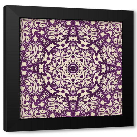 Vintage Star Tile I Black Modern Wood Framed Art Print by Haase, Andrea