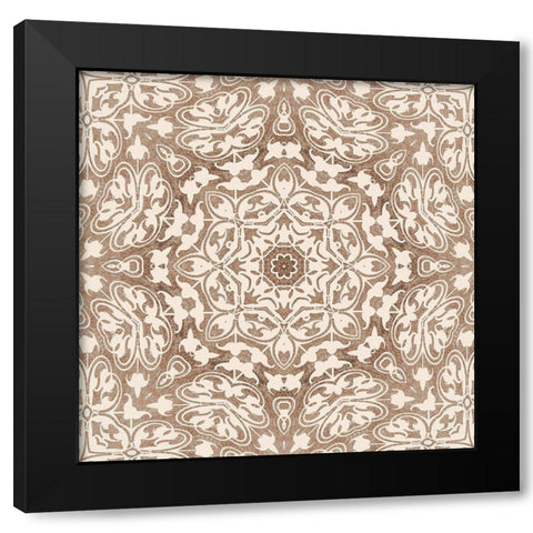 Vintage Star Tile II Black Modern Wood Framed Art Print with Double Matting by Haase, Andrea