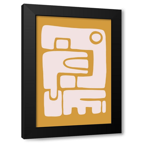 Seventies Vibe I Black Modern Wood Framed Art Print by Haase, Andrea