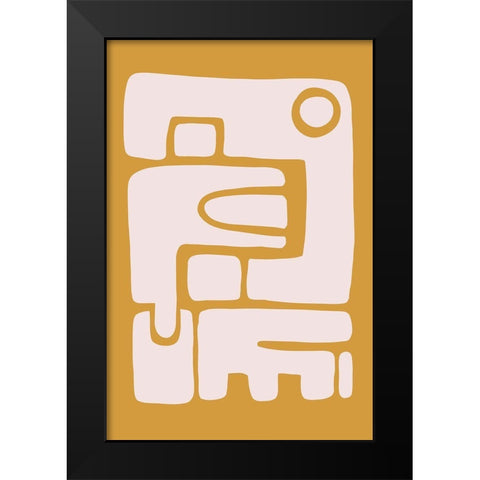 Seventies Vibe I Black Modern Wood Framed Art Print by Haase, Andrea