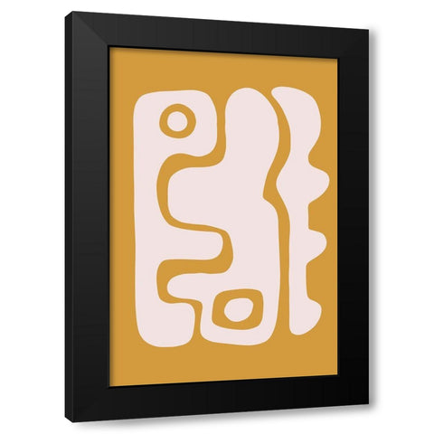 Seventies Groove I Black Modern Wood Framed Art Print with Double Matting by Haase, Andrea