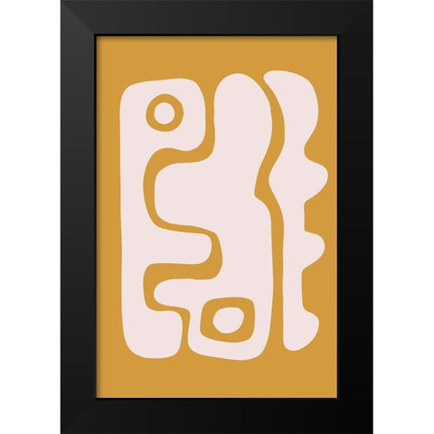 Seventies Groove I Black Modern Wood Framed Art Print by Haase, Andrea