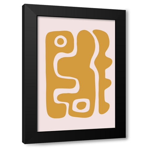 Seventies Groove II Black Modern Wood Framed Art Print with Double Matting by Haase, Andrea